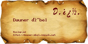 Dauner Ábel névjegykártya