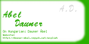 abel dauner business card
